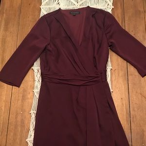 Burgundy Banana Republic wrap dress